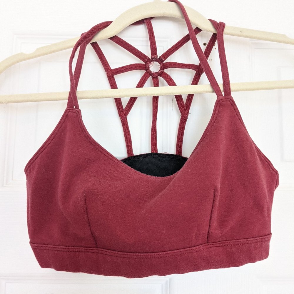 Red Sports Bra - Cool Strappy Back